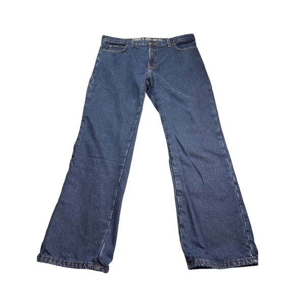 Dickies Mens Flannel Lined Jeans 34 X 30 Relaxed Fit Straight Leg Cotton - Picture 1 of 6